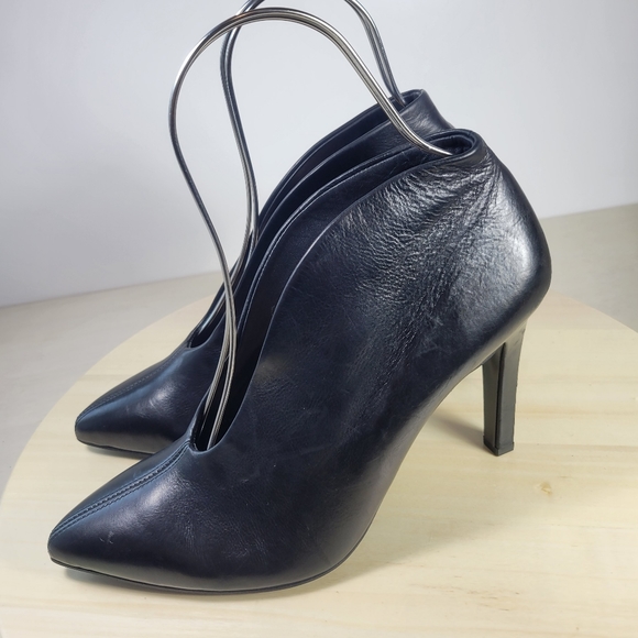 Paul Green Black Leather Heeled Boots Booties Women's Size 5.5 - Picture 2 of 11